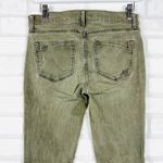 EXPRESS Ankle Legging Mid Rise Olive Green Distressed Ripped Jeans - Size 6R Photo 5