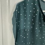 Paper moon teal polka dot short sleeve blouse size small Photo 2