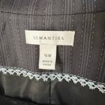 Semantiks Black with Blue Pinstripe size 14W 2 Button Closure Blazer New Photo 2