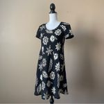 Liz Claiborne  | Black Floral Dress Sz 2P Photo 3
