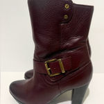 Clarks  Indigo Burgundy Leather Ankle Boots  Photo 0