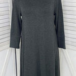 Lou & grey Knit Long Sleeve A line Shift Dress Gray Small Photo 0