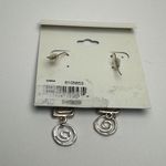 Periwinkle By Barlow Two Tone Metal Pierced Dangle Drop Earrings Silver Photo 3