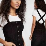 Free People Women’s Corduroy Jumper mini dress Black Size 28 Photo 1