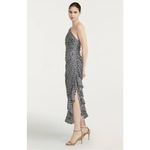 Cinq à Sept Cinq Sept Christel Silk Side Ruched Ruffled Midi Dress Size XS/0 Photo 2