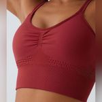 Halara  Seamless Low Support Ruched Double Straps Backless Crisscross SportsBra,S Photo 3