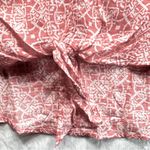 Chico's Chico’s Gauzy Tie Front 3/4 Sleeve Aztec Print Boho Popover Blouse in Watermelon Photo 3