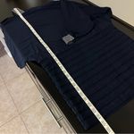 Betsy Adam Y2K elegant batwing tunic dress ,rhinestones embelished, stretchy, 8 Blue Photo 9