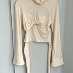 Reformation  Ivory Zaire Knit Long Sleeve S Photo 2