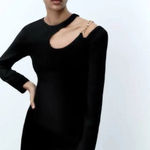 ZARA NWT  Black Cut out Chain Detail Mini Dress Photo 7