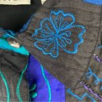 Chico's Chico’s 100% Silk Patchwork Beaded Embroidered Bohemian Jacket Size 2 Large Photo 4