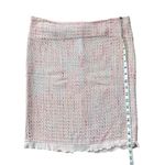 Star City Tweed & Sheer Ruffle Hemline Trim Straight Above Knee Skirt Size 7 Photo 4