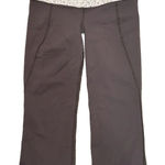 Lululemon Cropped Gray Leggings Slit Flair Size 6‎ Photo 0