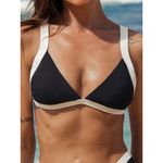 Contrast Trim Triangle Bikini Top and V Photo 1