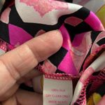 Alice & Trixie  Size M Blouse Top Silk Colorful Geometric Print FLAW Photo 3