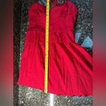 Betsey Johnson | Red Ruffle Fit & Flare Pinup Rockabilly Dress Size L Large Photo 11