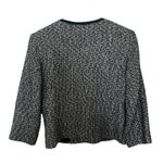 EXPRESS NEW $128 White Black Tweed Jacket Blazer Cropped 3/4 Sleeve Women’s 10 Photo 8