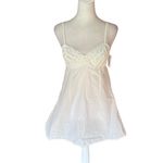Auden Babydoll Dress Woven White Cotton Lace Lingerie Womens Small New With Tag Photo 2
