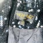 High point New York women’s long sleeve button front sequin blazer jacket small Photo 2