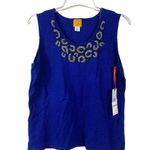Ruby Rd . Party Animal Blue Casual Top Photo 0