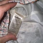Anthropologie  pink tweed skirt suit set size 0 Photo 6