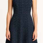 J.Crew  Navy Bouclé Tweed Sleeveless Fit & Flare Dress Photo 0