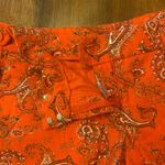 Willi Smith  Shorts 6 Orange white green Paisley Flat Front Chinos Pocket Casual Photo 3