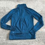 Lululemon Sweatshirt Womens 6 Blue Black Marled Rush Hour 1/4 Zip Pullover Top Photo 5