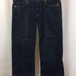 7 For All Mankind 7FAMK Dojo Blue Cropped Flair Jeans 28 Photo 0