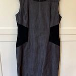 Calvin Klein Gray Black Sleeveless Dress 10 Work Interview Parties Dinner Photo 0