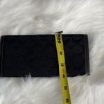 Coach Vintage Hamptons Black Signature Stripe Envelope Wallet Card Holder Clutch Photo 5