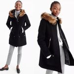 J.Crew • Chateau Parka in Italian Stadium-Cloth Wool black Nello Gori faux fur Photo 1