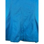 Denim & Co D&C Denim Company Turquoise Blue 3 Button Long Sleeve Blazer L NWOT Photo 4