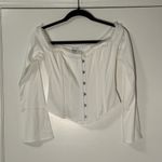 Princess Polly Avaah off the shoulder top white size 2 Photo 1