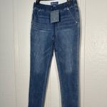 Democracy High Rise Drawstring Skinny Leg Blue Jeans Size 2 NWT Photo 1