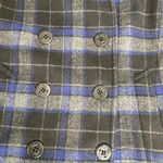 J.Crew  Plaid Wool Blend Double Breasted Pea Coat Jacket Blue Gray Size‎ 6 Photo 4