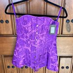 Frederick's of Hollywood NEW! Frederick’s of Hollywood‎ Purple Hollywood Dream Strapless Corset Size 32 Photo 0