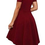 Sarin Mathews Maroon Dress Size Medium BRAND NEW Off The Shoulders High Low Photo 1