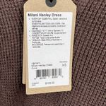prAna  Sweater Dress Merino Wool Cotton Organic Henley Brown Milani Size XS New Photo 4