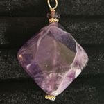 Crystal Gemstone 4 Piece Pendant Collection Amethyst Agate Goldstone Obsidian Purple Photo 1