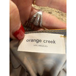 Orange Creek Women's  Midi Dress M Yellow Gray Striped Photo 6