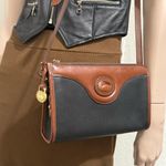 Dooney & Bourke Vintage All Weather Leather Collection Black/Brown Crossbody Bag Photo 4