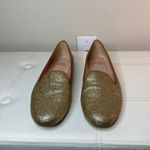 Stuart Weitzman Gold Sparkle Glitter Loafers Flats Size 9 Festive Holiday Photo 1