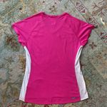 The North Face  Womens VaporWick Short Sleeve Tee Shirt Pink Medium V Neck Fitted Photo 5
