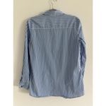 J. McLaughlin  Sloane Button Down Top Womens Large Blue White Stripe Preppy Photo 1