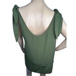 4SI3NNA Army Green Professional Flowy Tank Top With Tie Straps Size L Photo 2