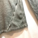 Free People Boho Gray Shell Stitch Lace Embroidered Long Sleeve Henley Shirt Top Photo 6