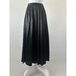 Women's Black Pleated 100% Silk Midi Skirt by Anna Giardini, Sz: 10 (b43) Photo 1