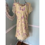 R & K VTG y2k   YELLOW COTTAGE CORE PRAIRIE TEA  PARTY FLORAL DRESS 6 Feminine Photo 3