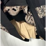 Anthropologie Eva Franco Laced‎ Strata Fit and Flare Pleated Dress Black Cream 2 Photo 8